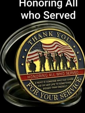 VETERAN'S Thank You for Your Service United States Souvenir Coin Gold Plat…